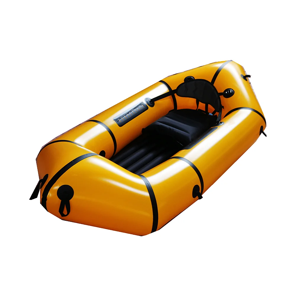 2022 hot sale light weight tpu pack raft boat for white water sports yellow color
