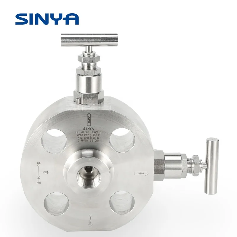 High Pressure 316SS Swagelok Type OS&Y One Piece Design Stainless Steel Flange DBB Monoflange Double Block Bleed