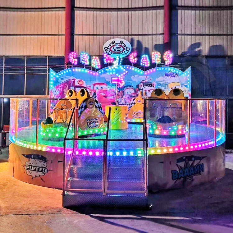 Wholesale Price Kids Mobile Carnival Portable  Rides Crazy Flying Car Mounted Amusement Rides For Sale