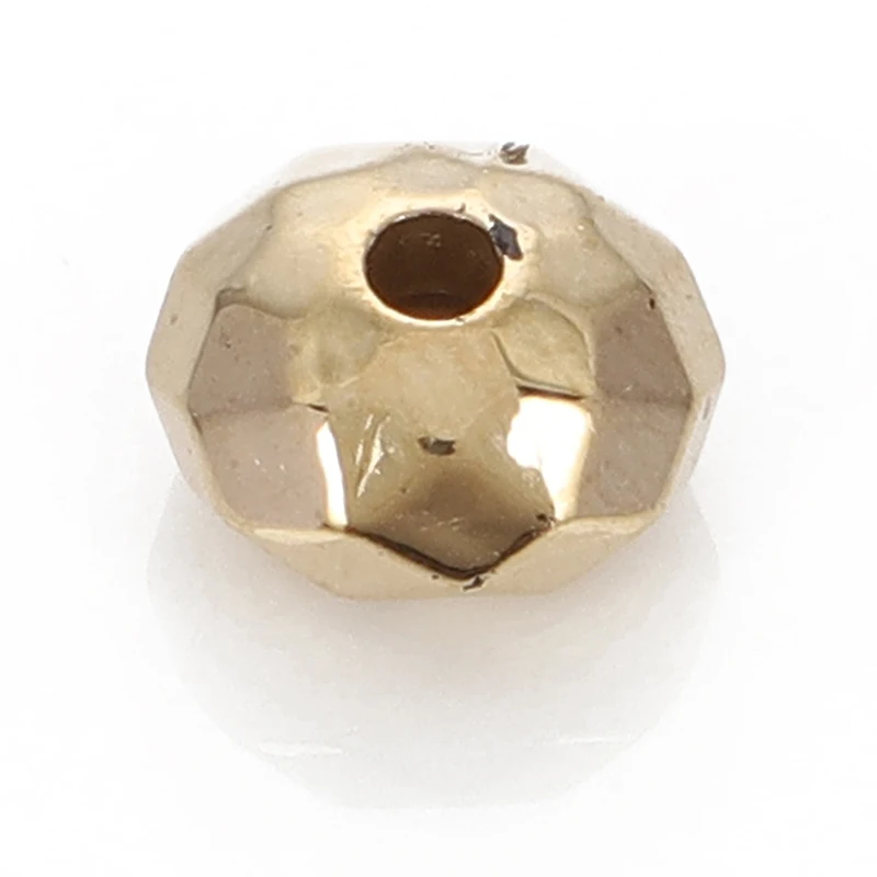 100pcs/bag KC Rhodium Bulk Wheel Round CCB Plastic Beads Loose Spacer Bead For DIY Jewelry Making Bracelet Necklace