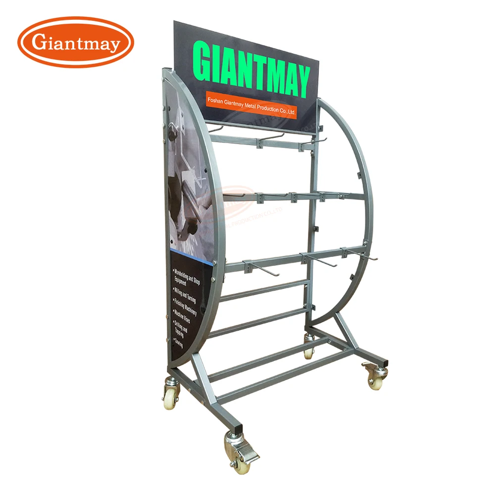 Custom Guangdong factory automotive battery metal hanging hook battery display rack