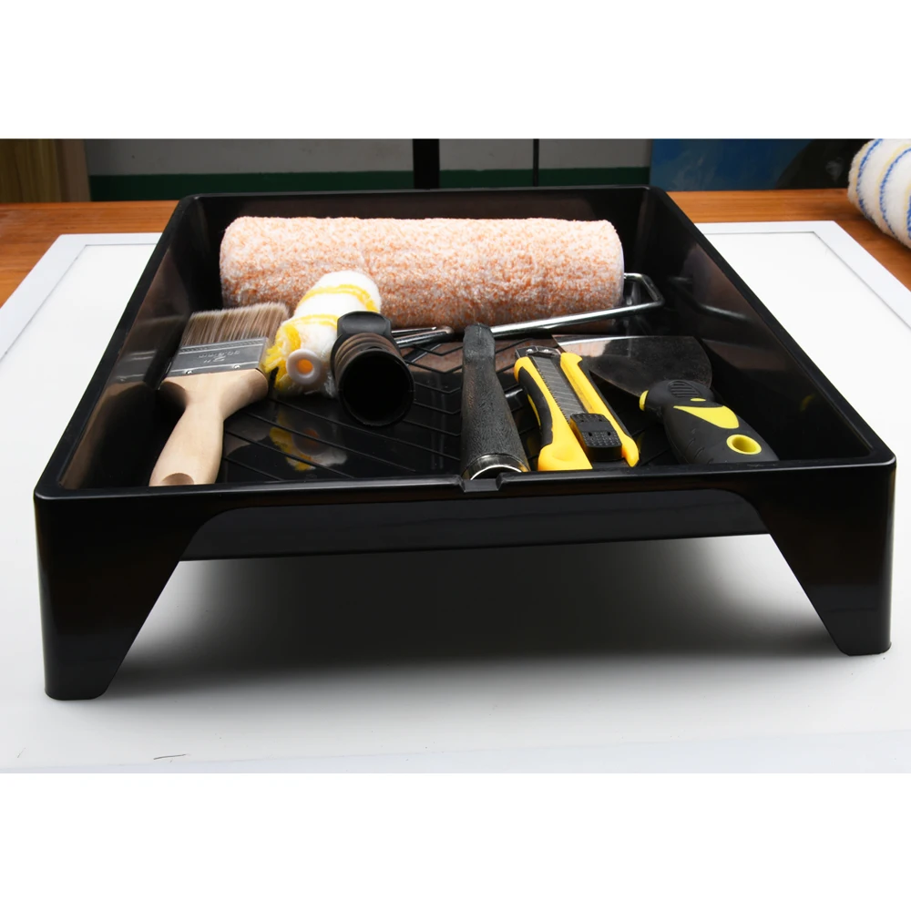 
9 inch American Style Paint Roller Kit with Angle Paint Brush Microfibre Roller Paint Tray 