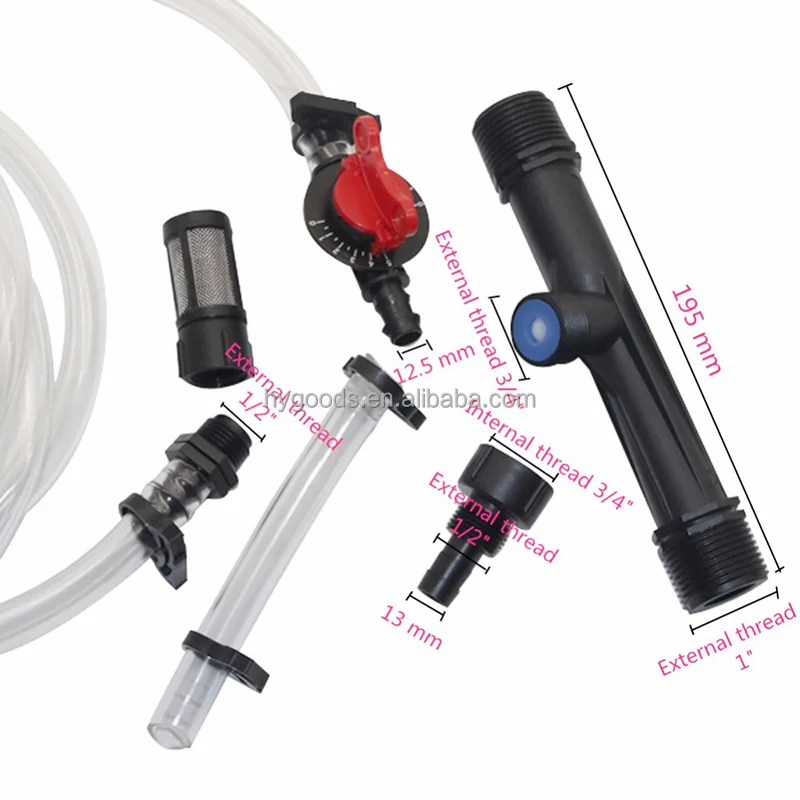 plastic venturi fertilizer injector for drip irrigation