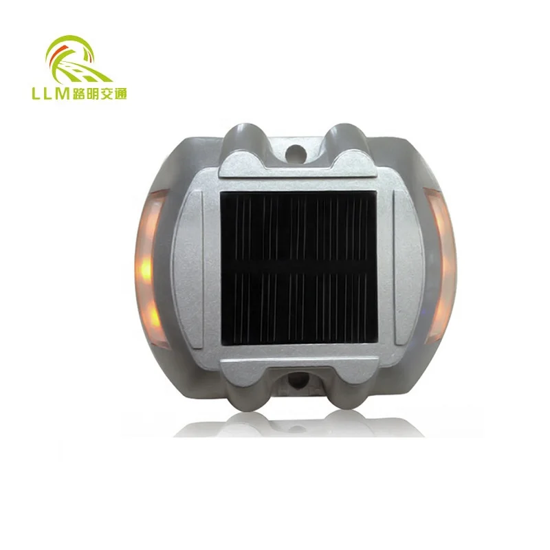Horseshoe Shaped 106*95mm Solar Road Stud Solar LED Flashing Light Aluminum Cat Eyes Road Stud Light Road Marker