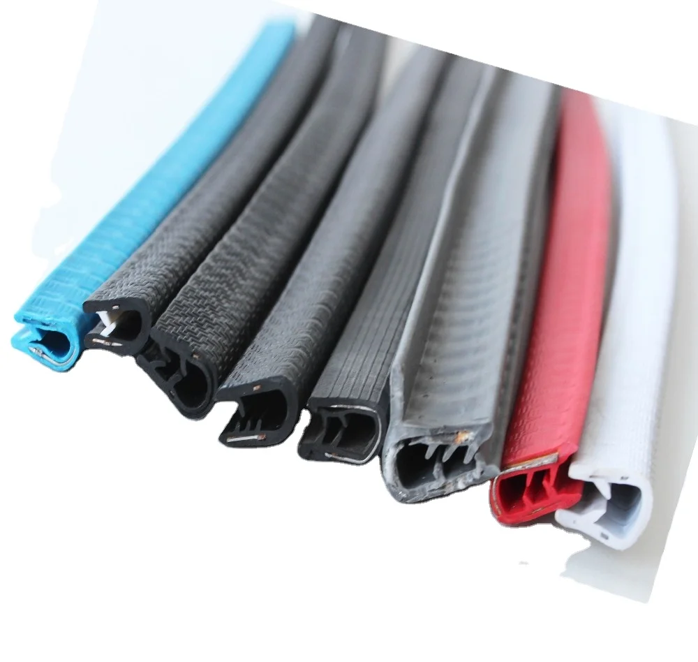 Various types l d u t shaped profile epdm rubber metal edge trim rubber seal strip