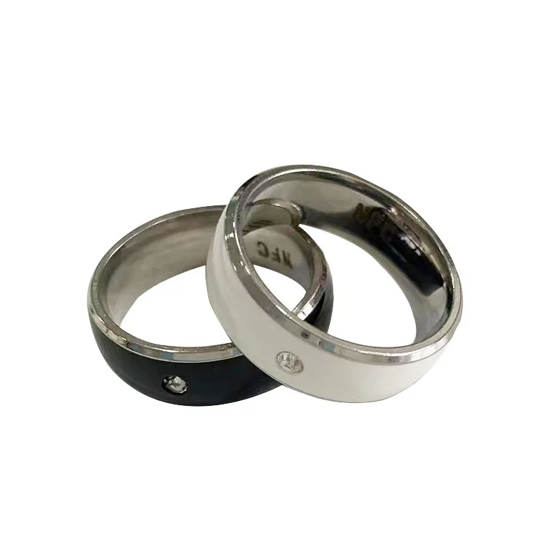 Custom Logo NFC 13.56mhz Rfid Smart Ring For Sharing Social Media Business Card NFC Rings
