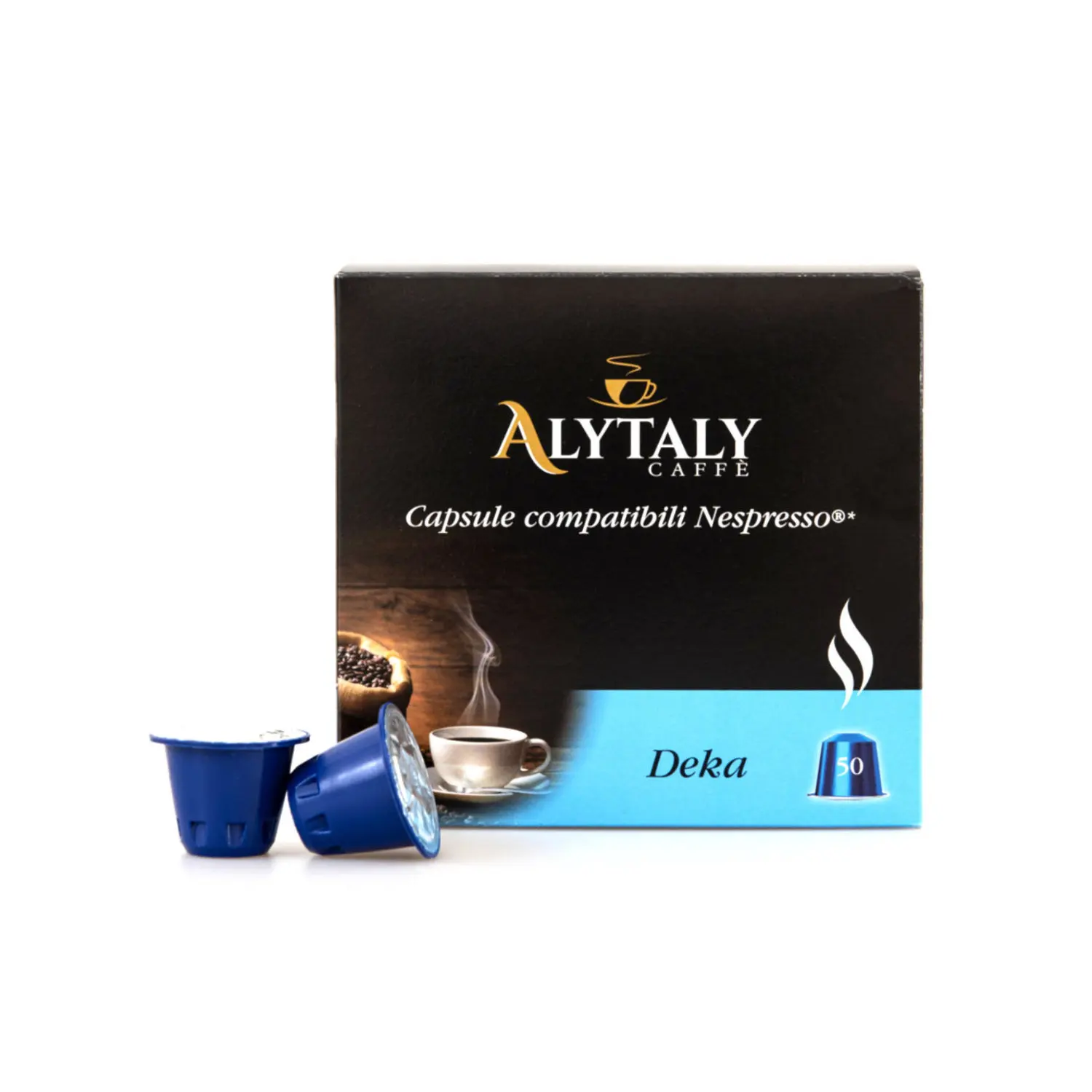 Итальянская кофе Alytaly молотый Caffe Европа арабика и робуста смеси без сахара в капсулах-совместим с Nespresso