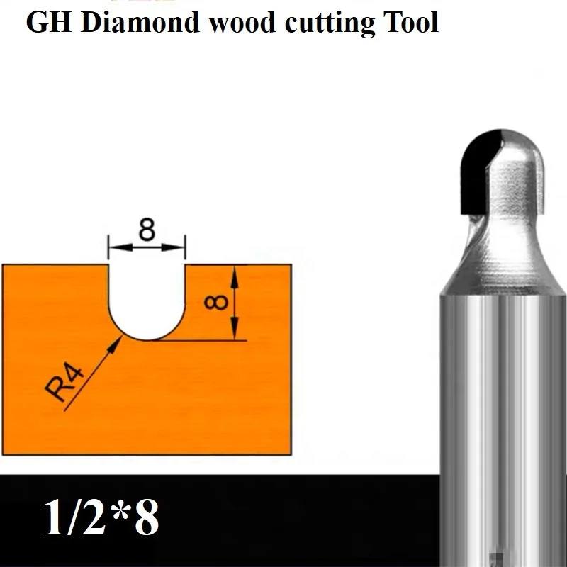 Diamond woodworking tools cove box bit PCD Round Nose router bits for wood furniture circular arc cutter