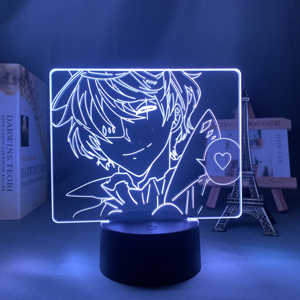 TW-2525 Anime Bungo Stray Dogs Nikolai Gogol 3D LED Lights for Kids Bedroom Deco Manga Gift USB Anime Night Light