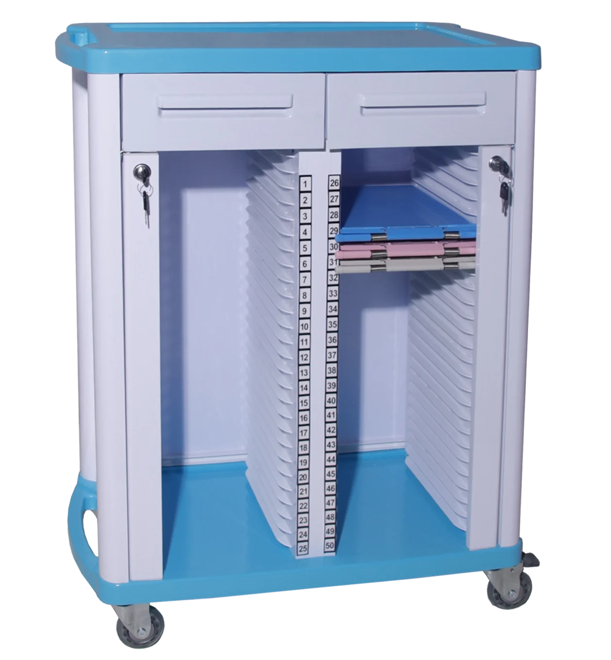 
Medical record cart trolley hospital patient file record trolley 