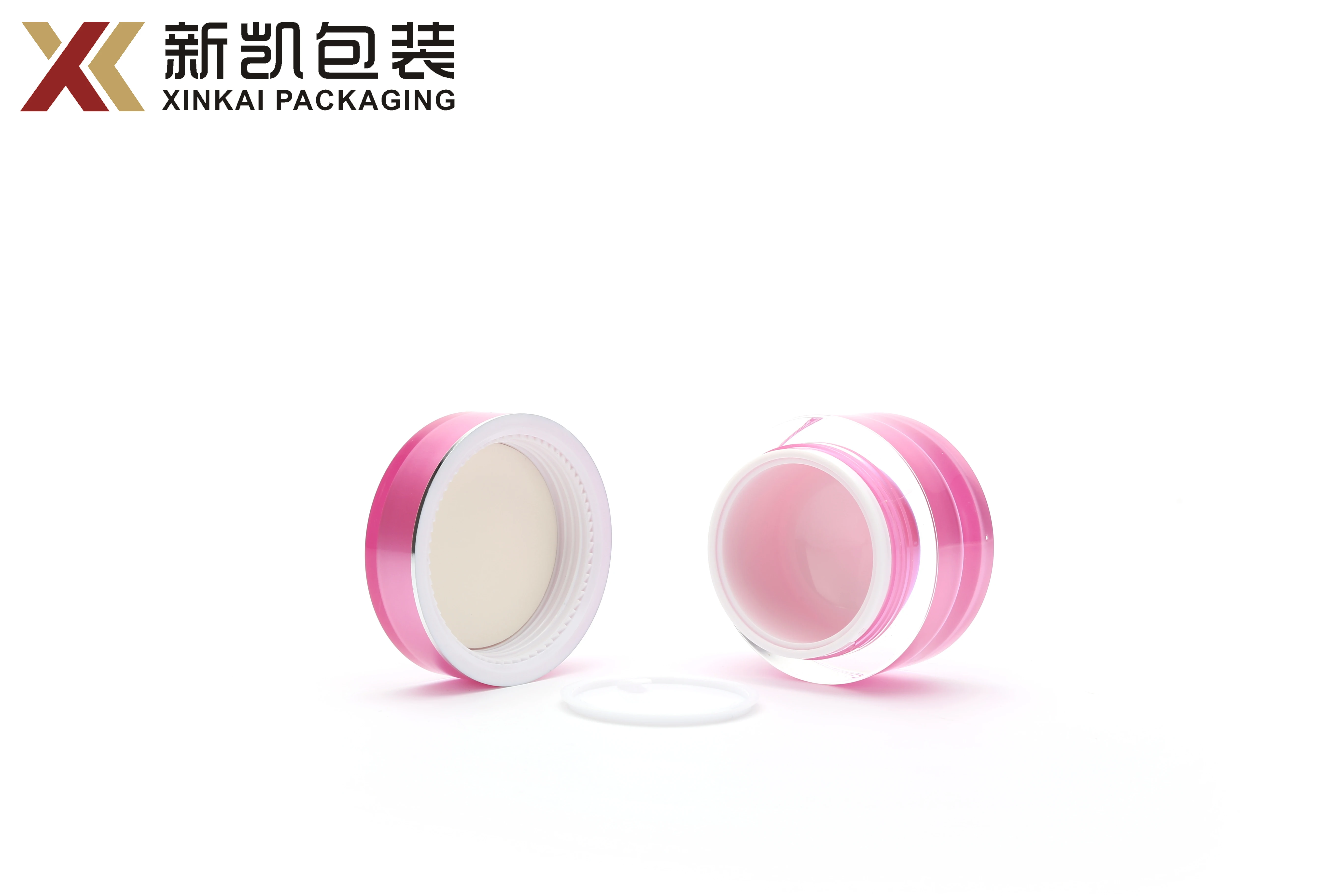 XINKAI 15g 30g 50g Cosmetic Cream Jar Round Acrylic Jar Face Eyes Body Cream Jar HT06