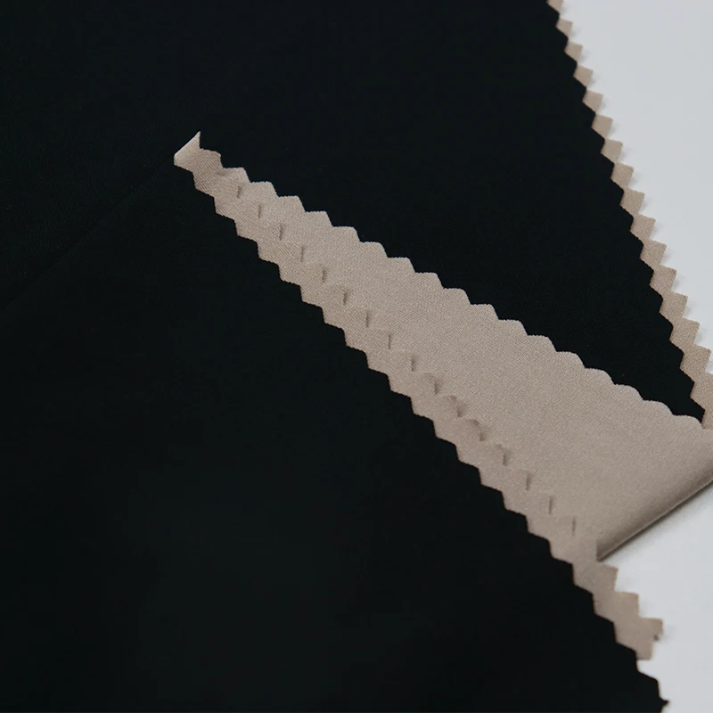 Ultra thin 4 Way Stretch Warp Knitted Fabric Supplier underwear elastic shiny 72% Nylon 28% Spandex Fabric for swimsuit bikini