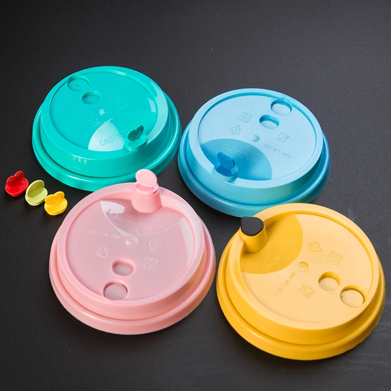 90 95 Caliber Disposable Thickened pp Black White Injection Cup Lid with Stopper