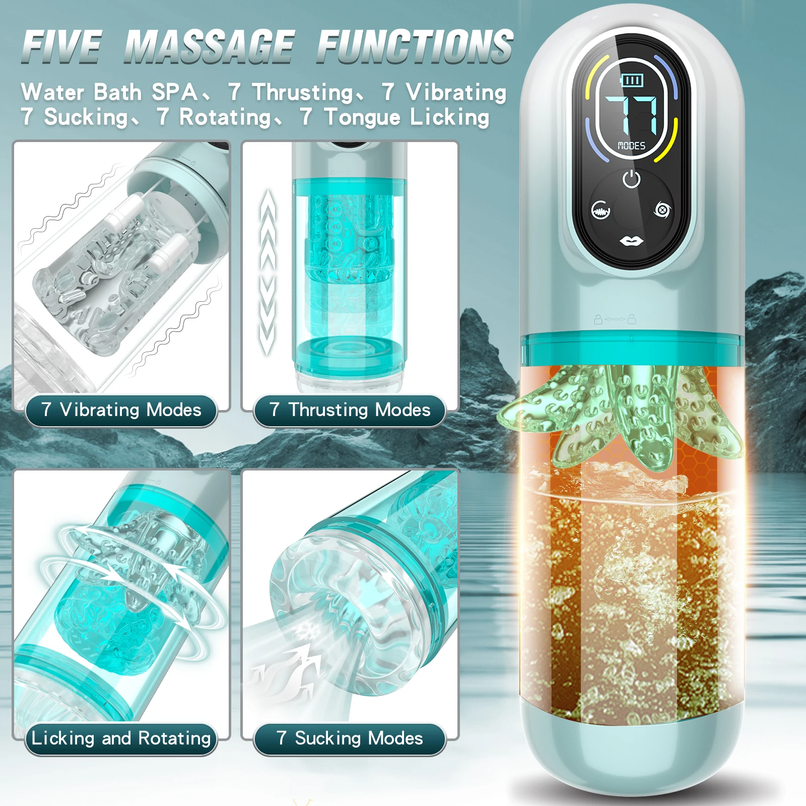 Automatic upgrade rotation sucking machine for men Multi frequency stretching vibration masturbators
