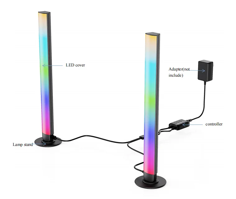 2023 Latest Arrival RGB Music Sync Ambient Gaming Lights with APP Control