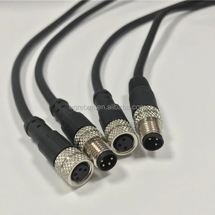 Ip67 M8 женский разветвитель 3 Pin Ip68 водонепроницаемые разъемы для провода кабель с разъемами