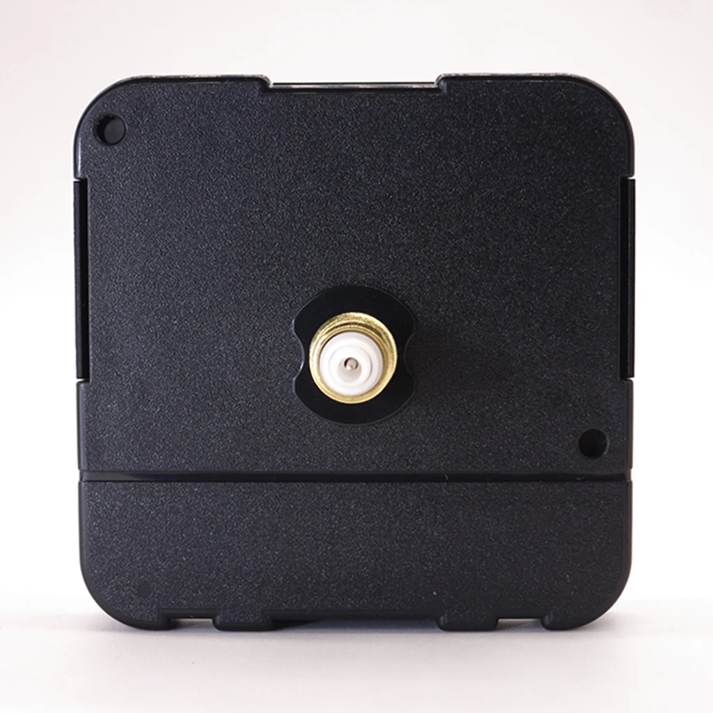 DIY Wall Clock Accessories Shaft Length 17mm Step Clock Movements with Straight Black Clock Hands and Metal Hook