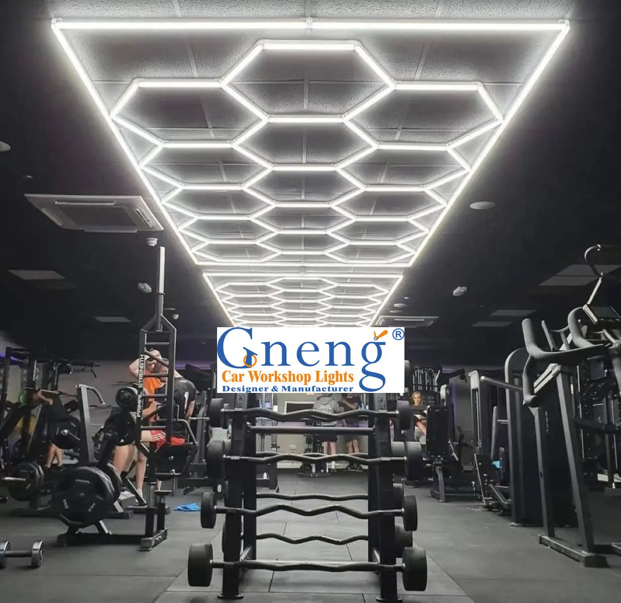 Fitness Equipment Diy Assembled Gym Design Interior Lighting Hexagon Gym Light
