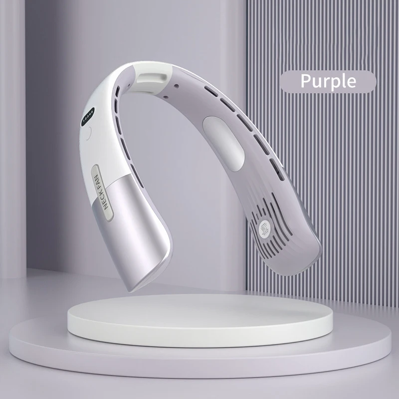 High Quality Rechargeable Portable Adjustable Hand-free Bladeless Cooling Neck Fan