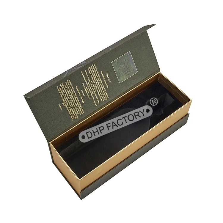 Custom Cardboard Silver Foiled Whiskey Wine Gin Brandy Alcohol Packaging Magnetic Flap Liquor Bottle Boxes With Tray
