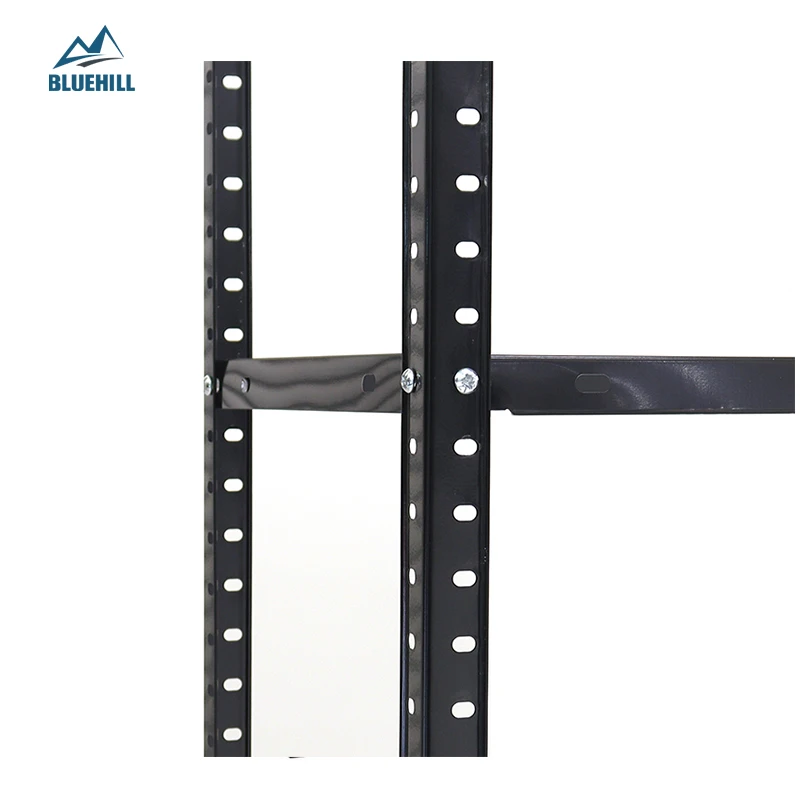 Черный Оцинкованный Металлический Стальной полезный портативный стеллаж полка для хранения Болтовая стойка с металлической доской