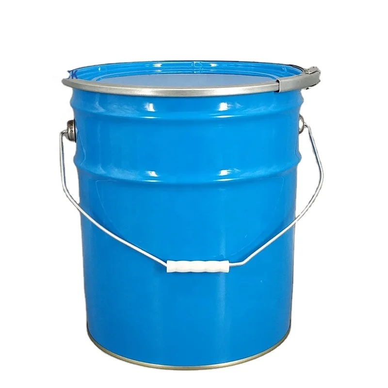 Factory 20L empty paint ink metal drum pail barrel bucket keg epoxy lined with locking ring lid