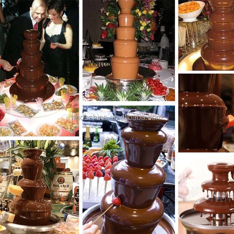 Chocolate Melting Fondue Fountain Machine Chocolate Snacks Making Machinery