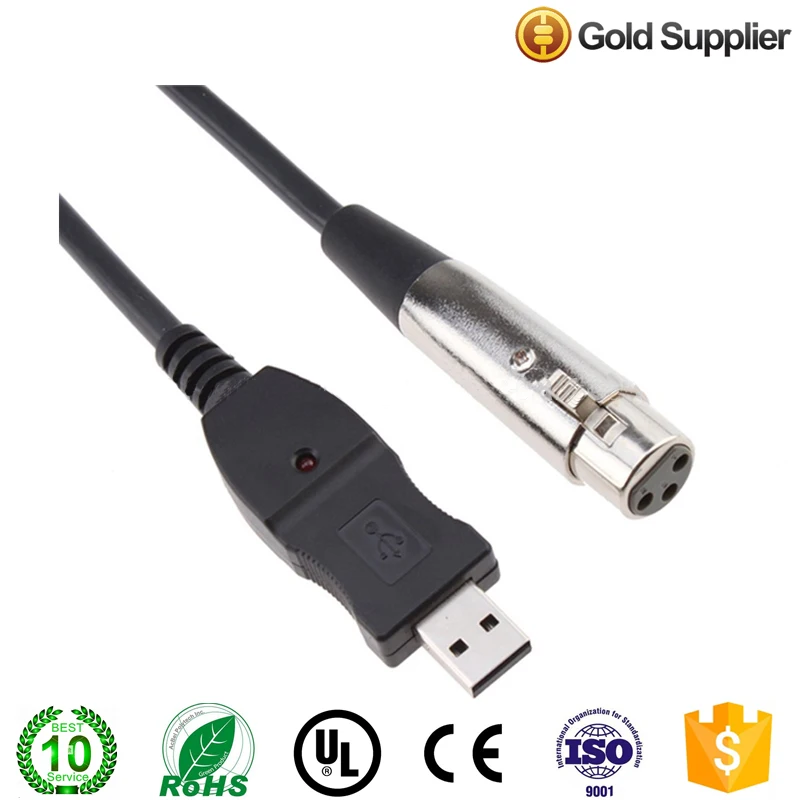 2019 Горячая продажа USB мужчина к XLR Женский микрофон USB MIC Link Кабель
