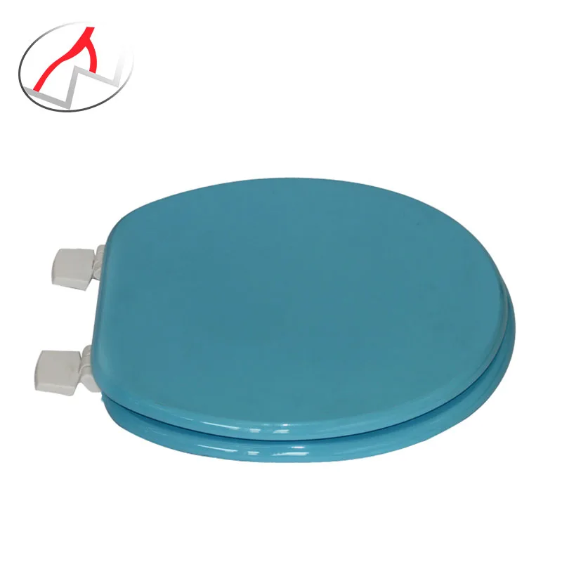 customized modern pink colored MDF toilet seat with plastic hinges