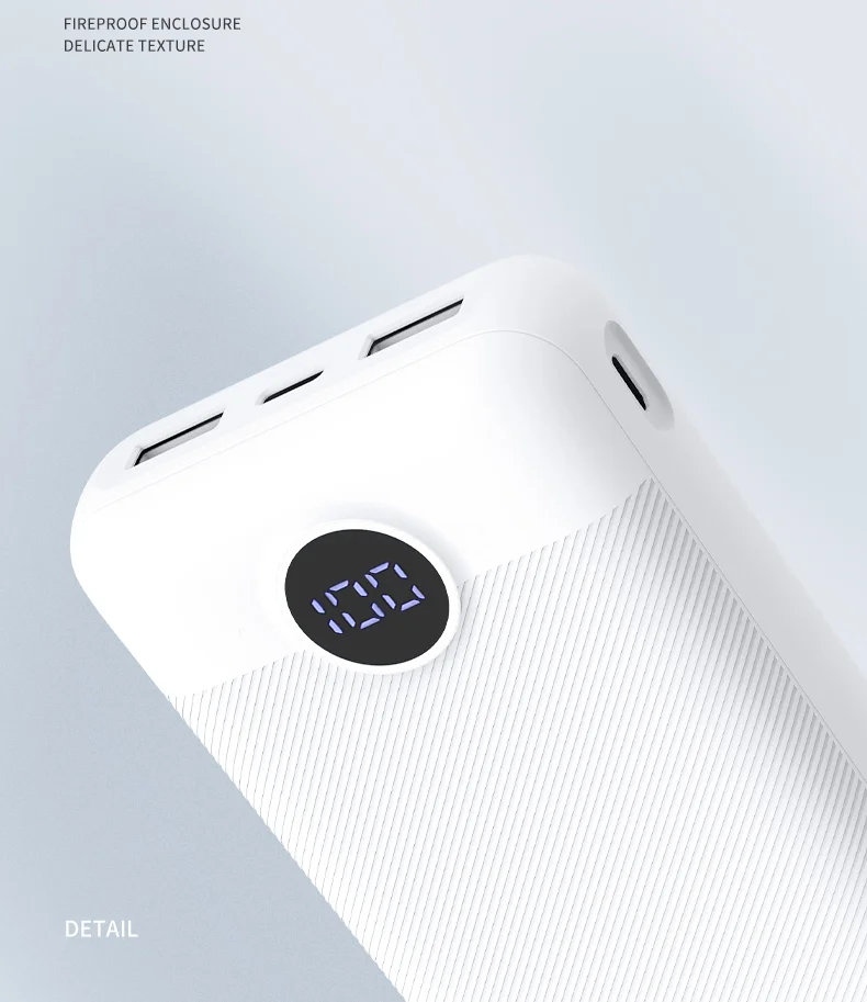 Ультратонкий внешний аккумулятор WOPOW S200 с ЖК-дисплеем, мини внешний аккумулятор 20000 мАч, оптовая продажа, внешний аккумулятор 20000 мАч, мини