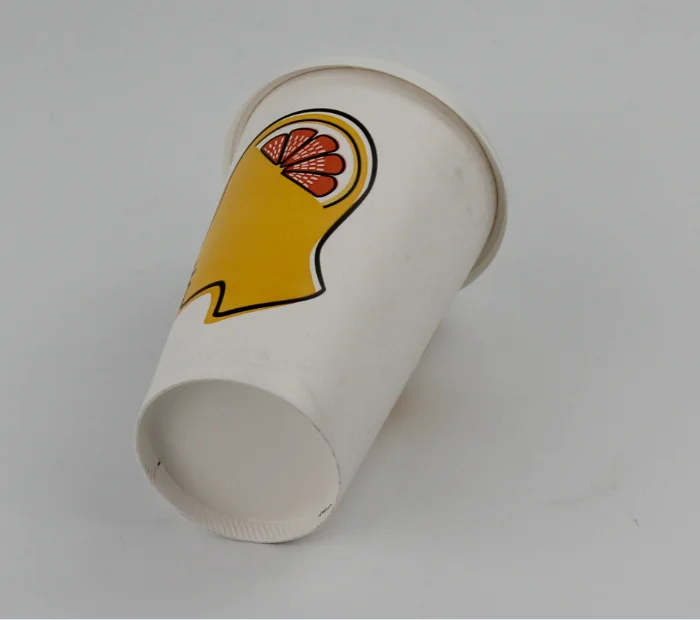 
Custom Takeaway Disposable Single Wall Hot Drink Coffee Drink Paper Cups Printed 16oz WIth PS Lid 