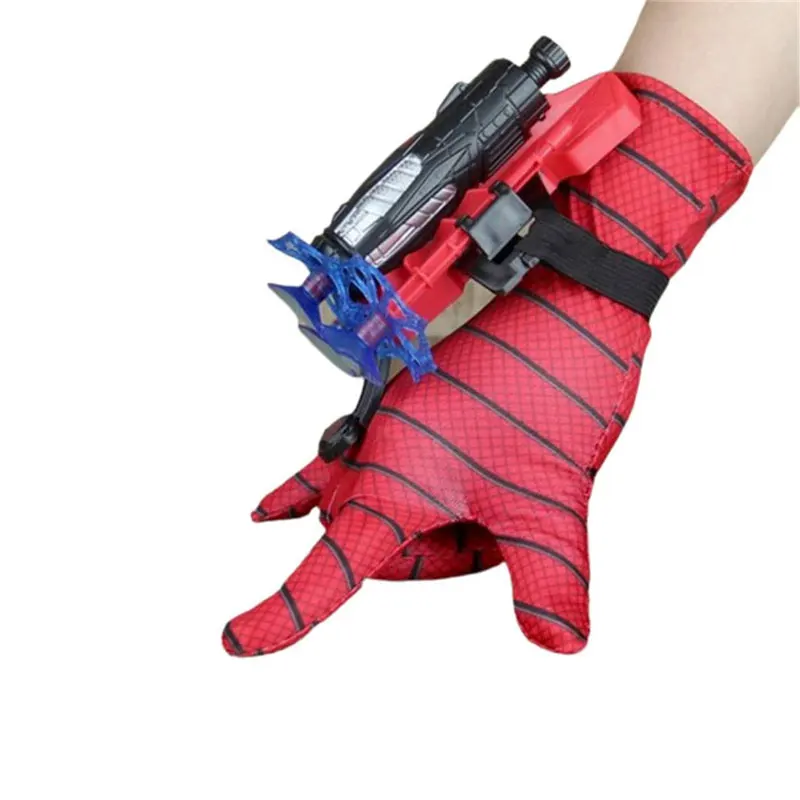 Launcher  Glove Kids Plastic Cosplay Mitten Strongman Launcher Super Spiderman Costume Props Spider-Man Shooter Educational Toys
