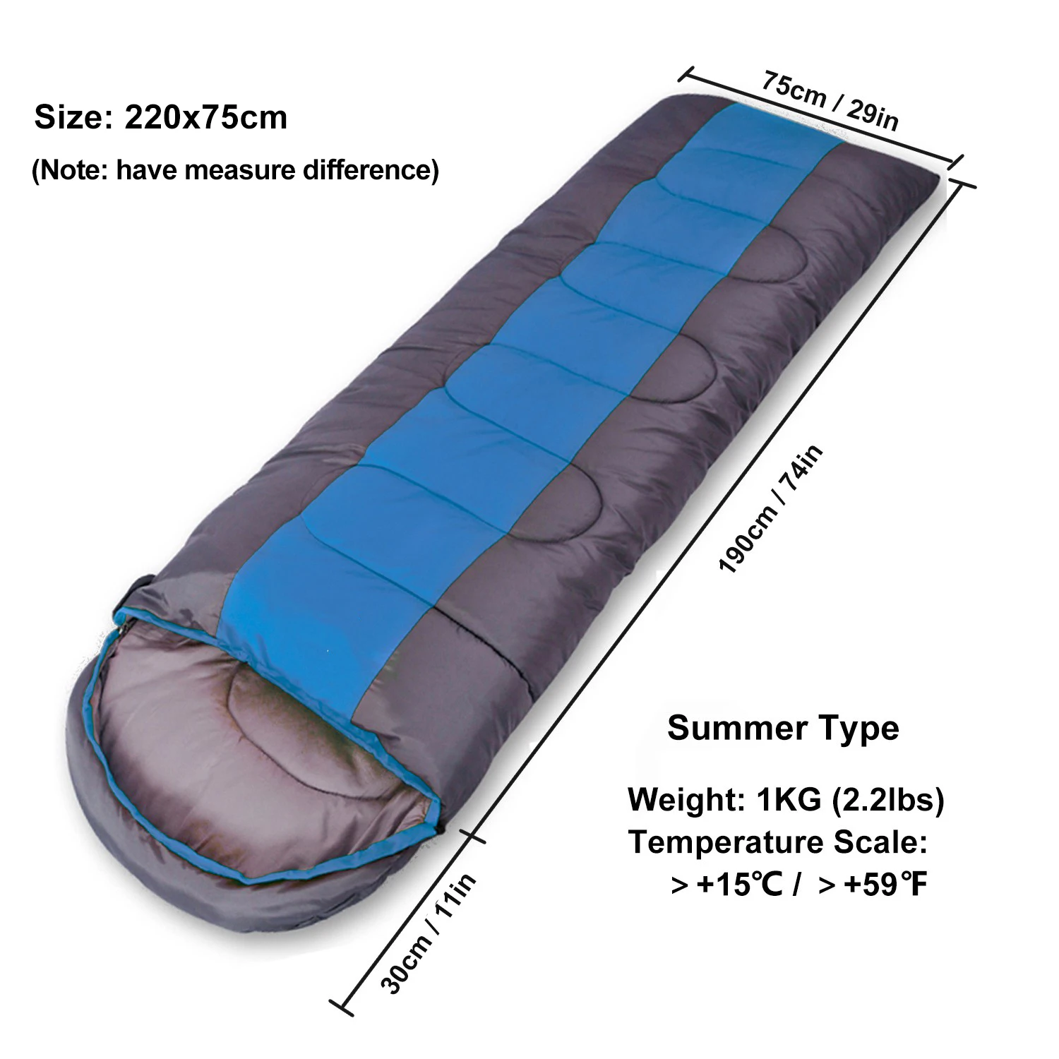 Lightweight 4-Season Outdoor Travel Hiking Camping Envelope Sleeping Bag Single Polyester Adults Children Summer Camping Bed