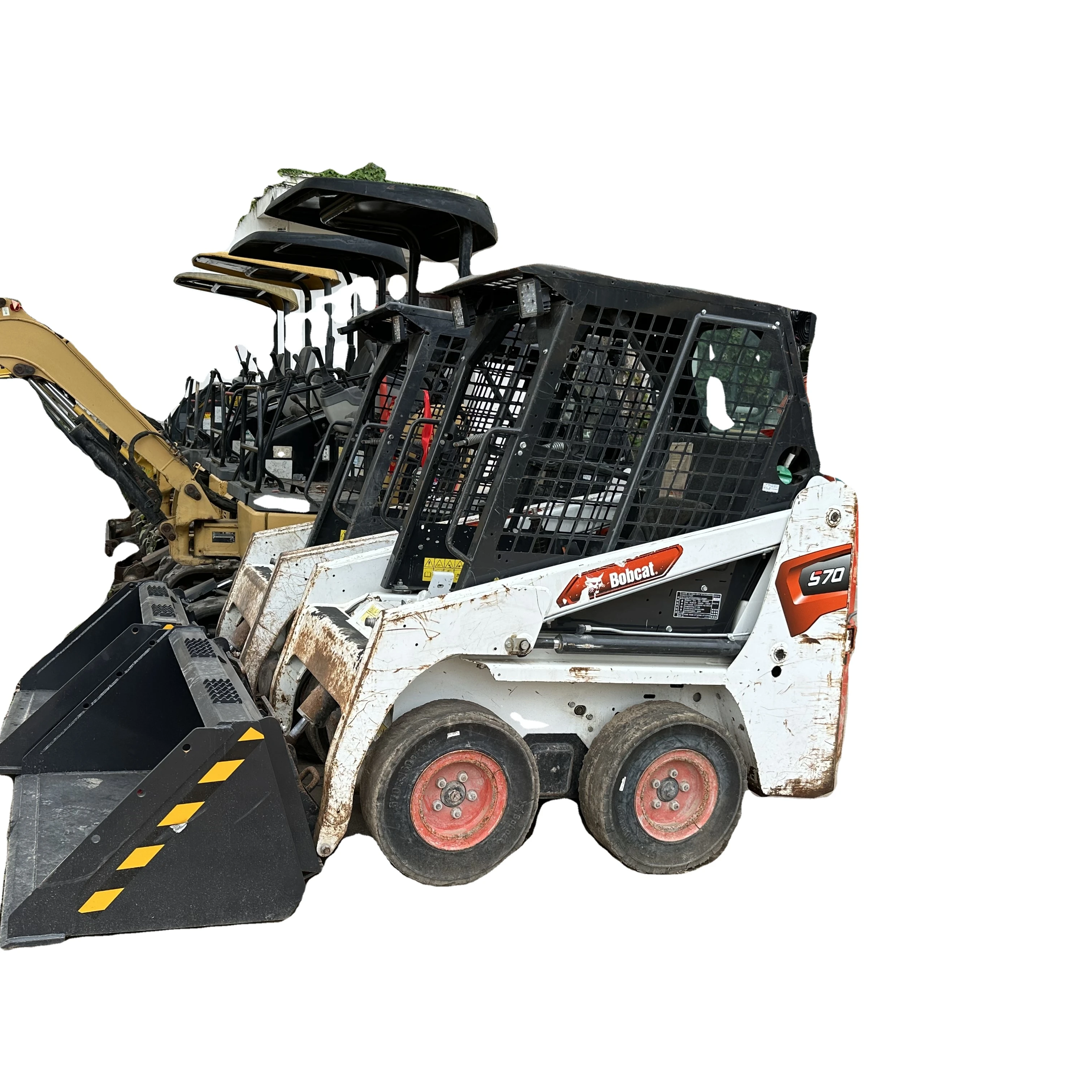Bobcat S185 S70 S300 S130 T300 S250 б/у погрузчик с скользящей управляющейся машиной в хорошем состоянии