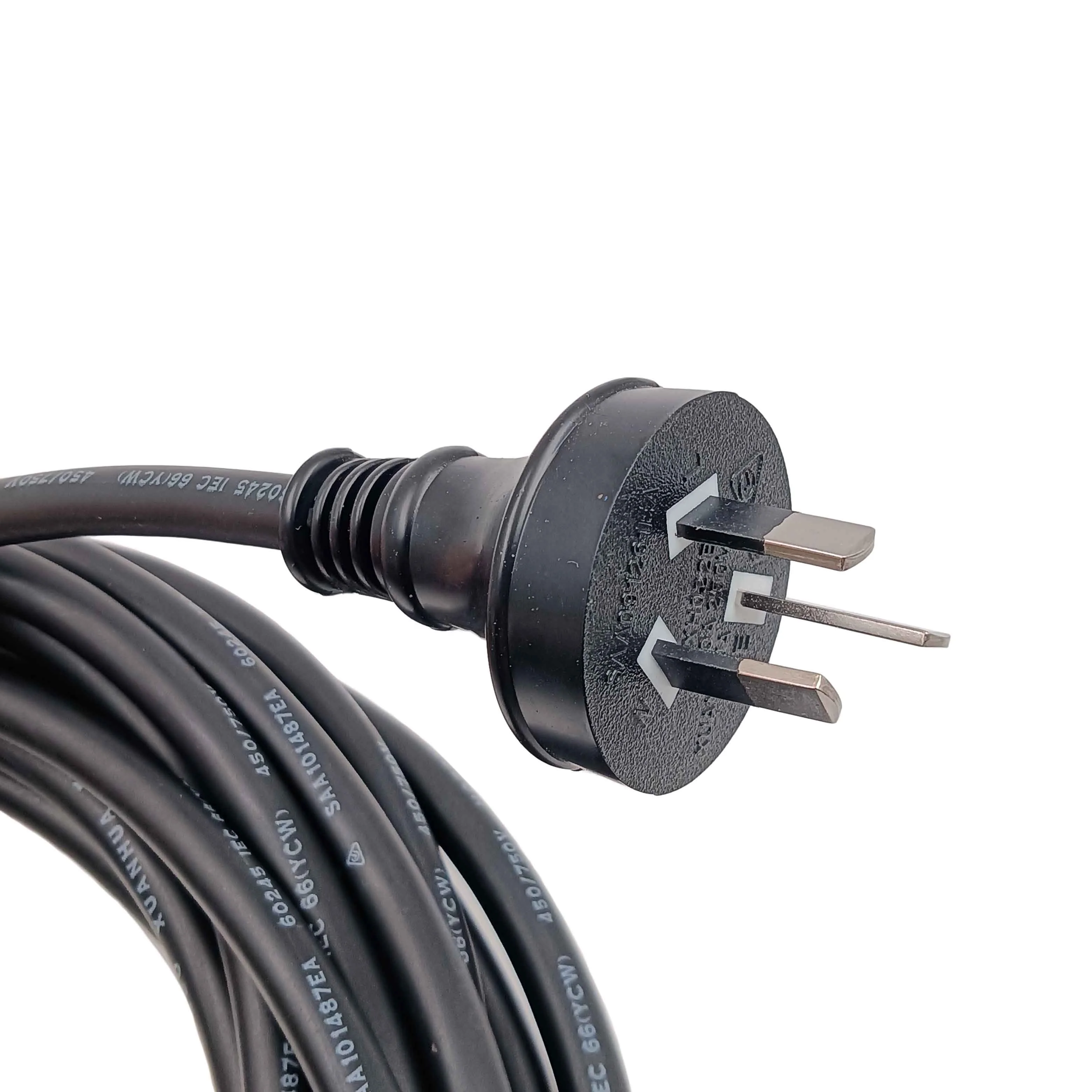 SAA 3 Prong Australia Power Cord 10A 250V with Stripped End