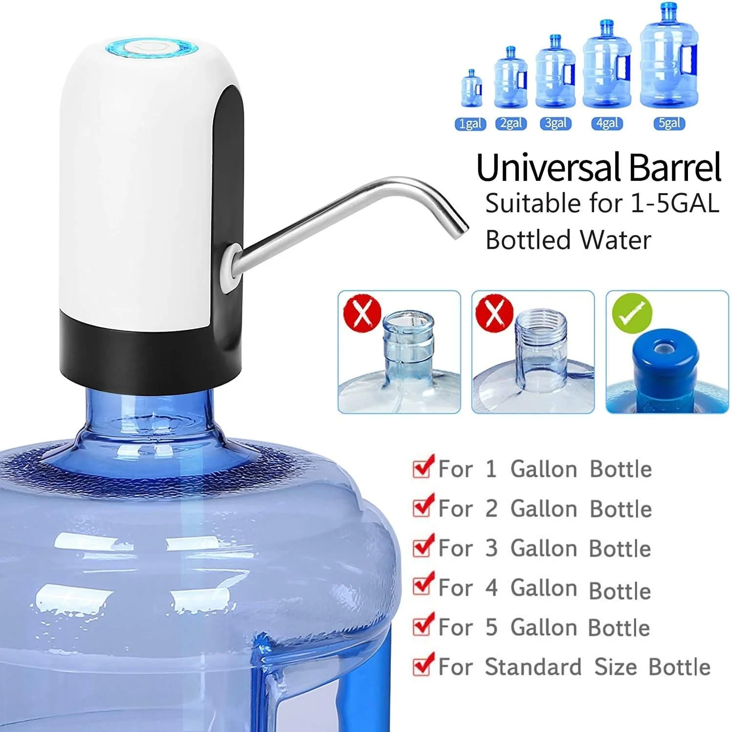 household desktop water dispenser portable automatic electric faucet small water dispenser pump water machine dispenser
