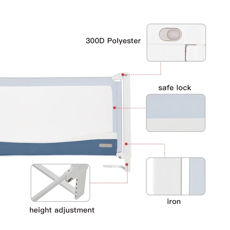 Folding Infant Bed Rails For Children, Extra Long Bybi Bed Playpen For Baby/bed protector