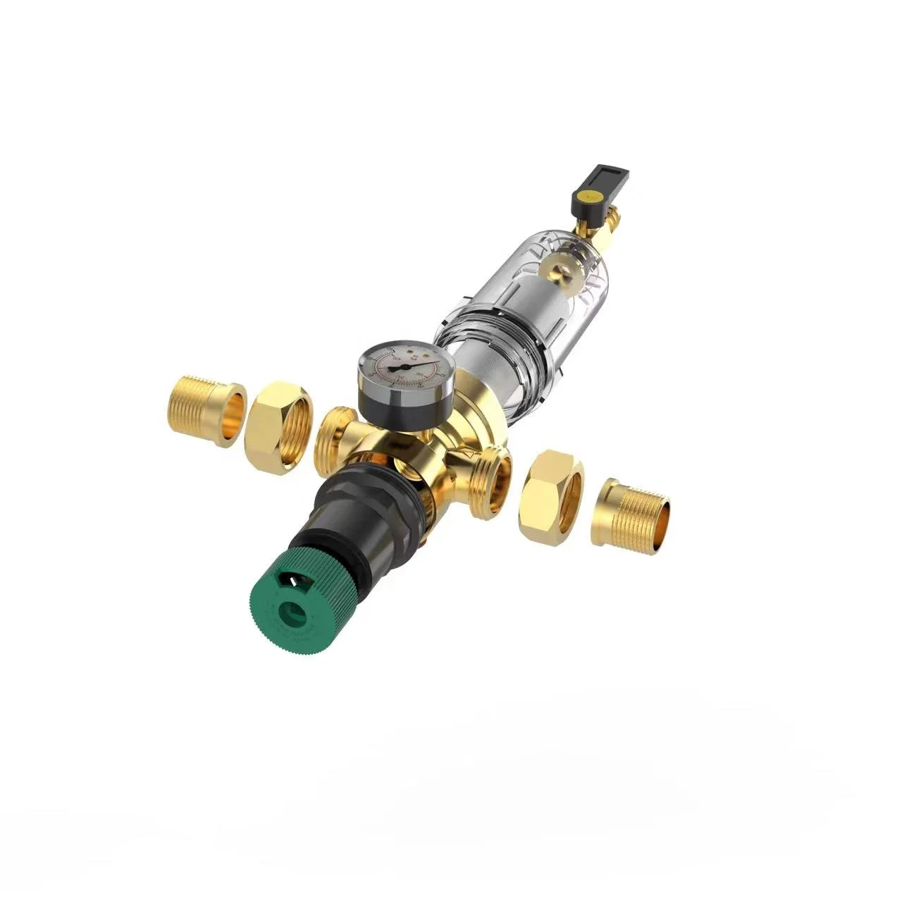 Whole house water purification system Brass sediment Pre-filter with Self cleaning home ro water filter water prefilter