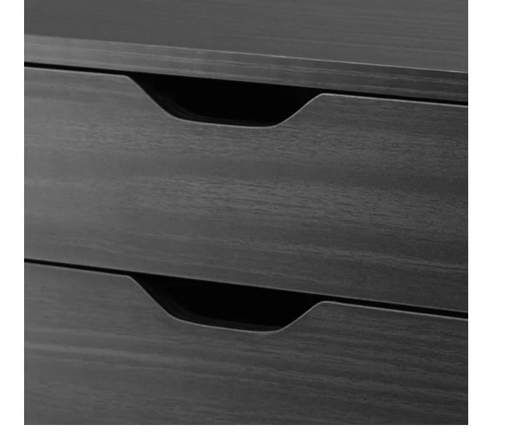 5 Drawers Black Storage cabinet wood Cabinet for Closet Office