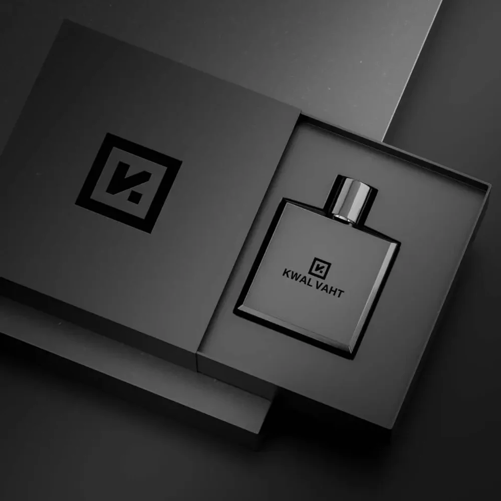 Изготовленный на заказ логотип роскошный жесткий картон косметический ящик для парфюмерии бумажная черная Подарочная коробка с лотком