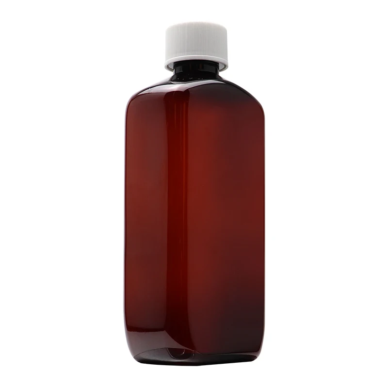 16 oz plastic pet coffin shape prometh cough syrup bottles with child proof cap