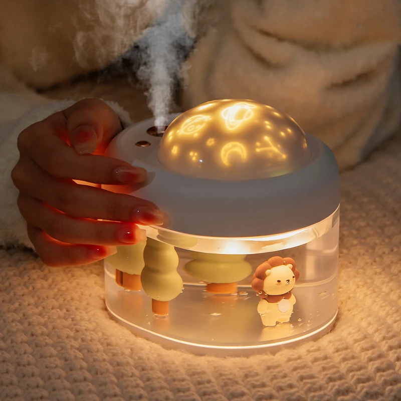 New Product Ideas 2021 Humidifier 500ml Colorful Night Light Cute Pink Humidifier