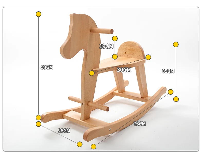 70 Kg  Max Load Plush Eco-friendly Non- Toxic Material  Rocking Horse Ride On Toy OEM Logo Customize Box  Available