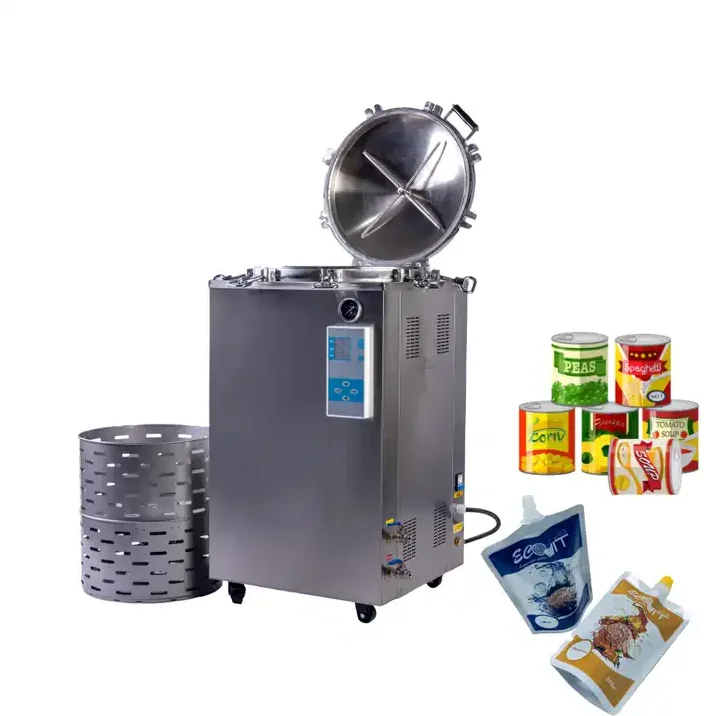 100 Liter 1150L Industrial Steam Sterilizer Vertical Autoclave Price For Mushroom Substrate Bag Retort Machine