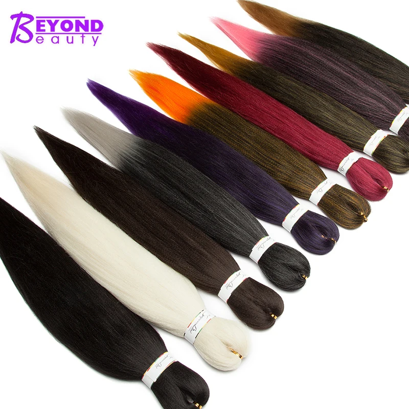 Synthetic Pre Stretched Yaki Ombre Braiding Hair For Wholesale Braid Hair Prestretched Braiding Hair