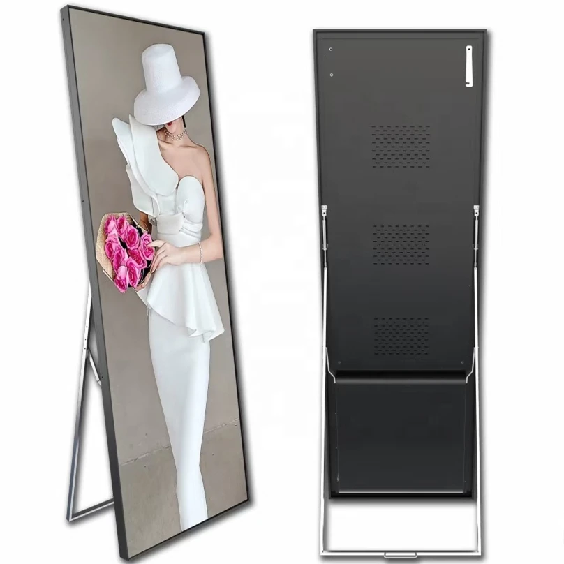 p2.5 floor standing indoor led display retail solution WIFI 4G USB led poster portable digital signage smart led iposter