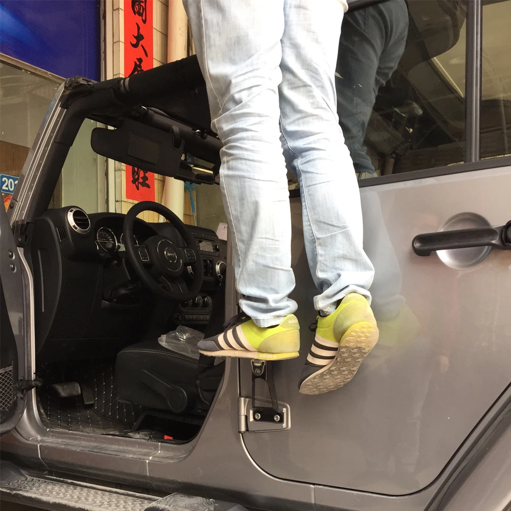 Shanghai Sanfu J257 Car Rooftop Pedal Door Step Hook Exterior Door Hinge Pedal Foot Peg Steel For Je ep W rangler JK 07