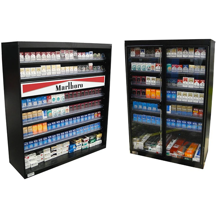 USA America gas station stores smokeless metal tobacco shelf cigarette lighter display stands for smoke shop showcase