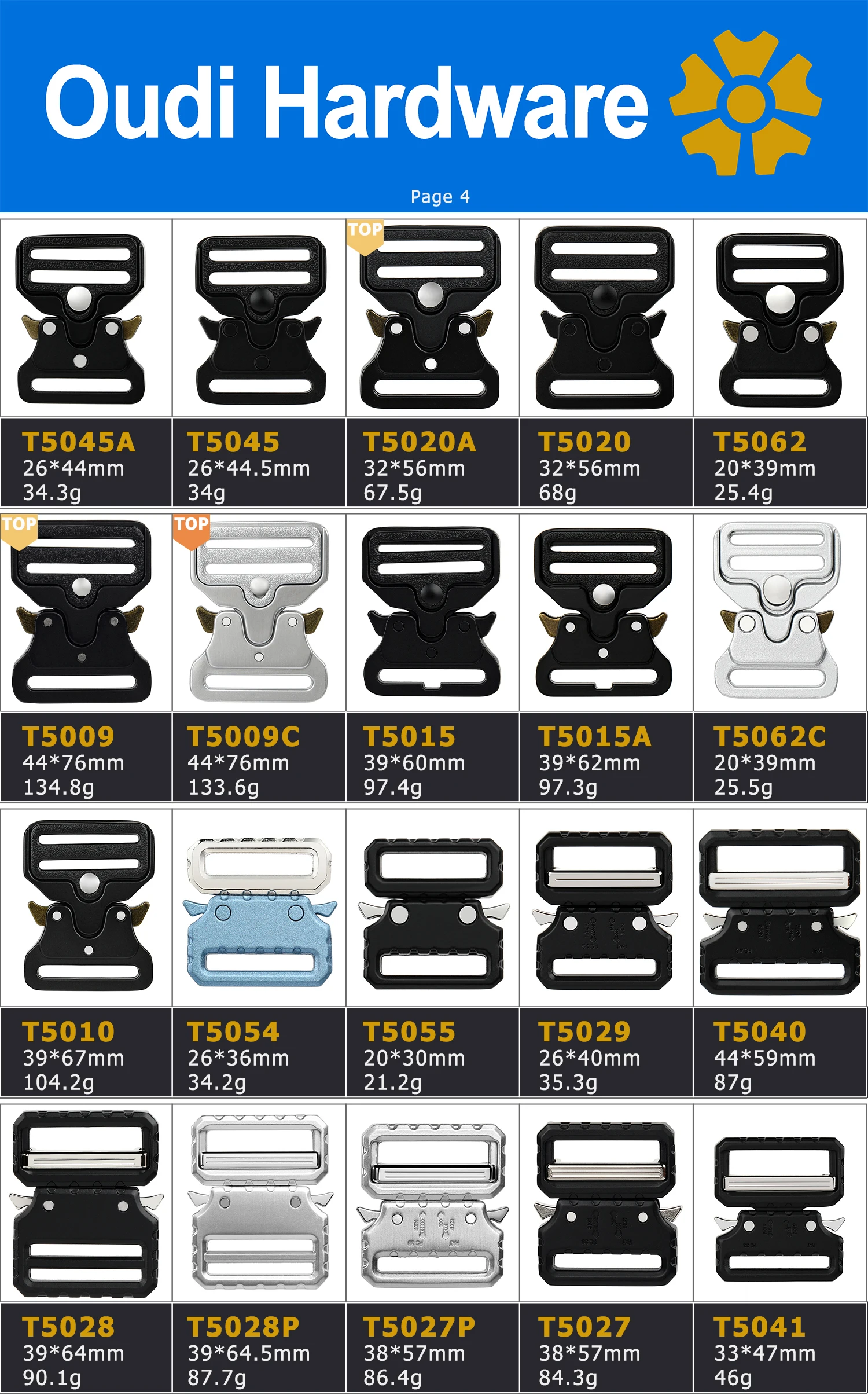 T5045A Quick Release Metal Buckle For Belt Custom Men Belt Buckle Heavy Duty Tactical Belt Buckle Clasp For Dog Collar