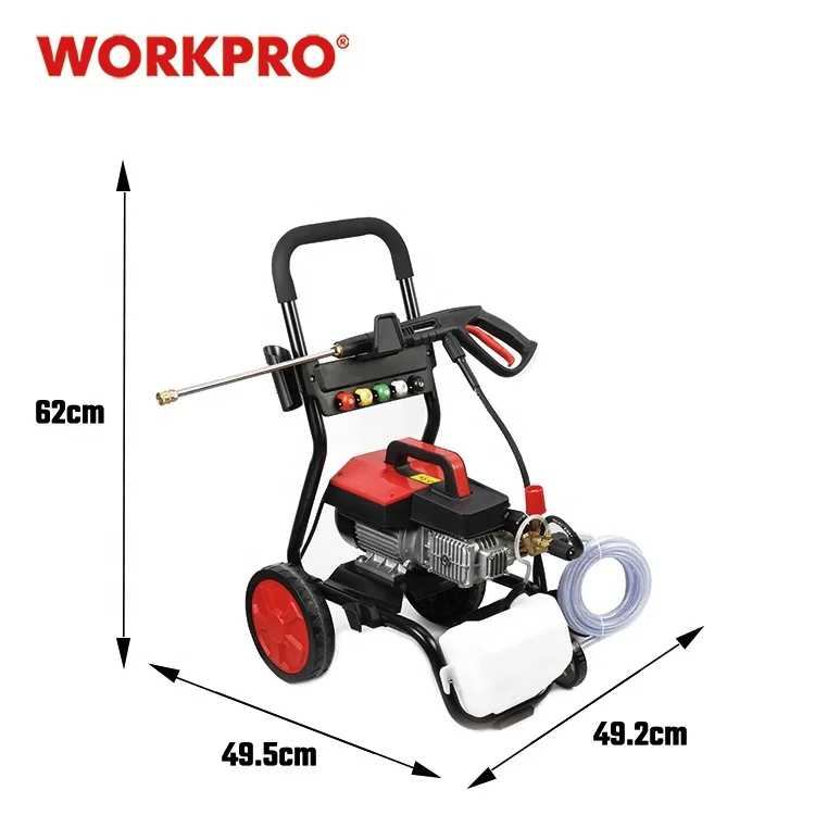 WORKPRO 2400W 180Bar High Pressure Washer Industrial High Pressure Washer Cart Electrical Car Cleaner Washer